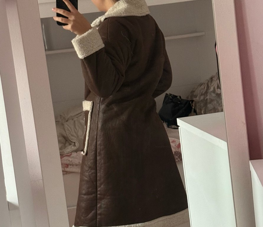 Kahverengi Kürklü Deri Kadın Kışlık Mont - Görsel 2