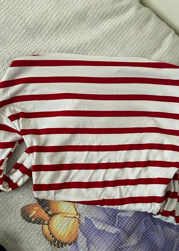 Kırmızı Çizgili Bluz - Görsel 6