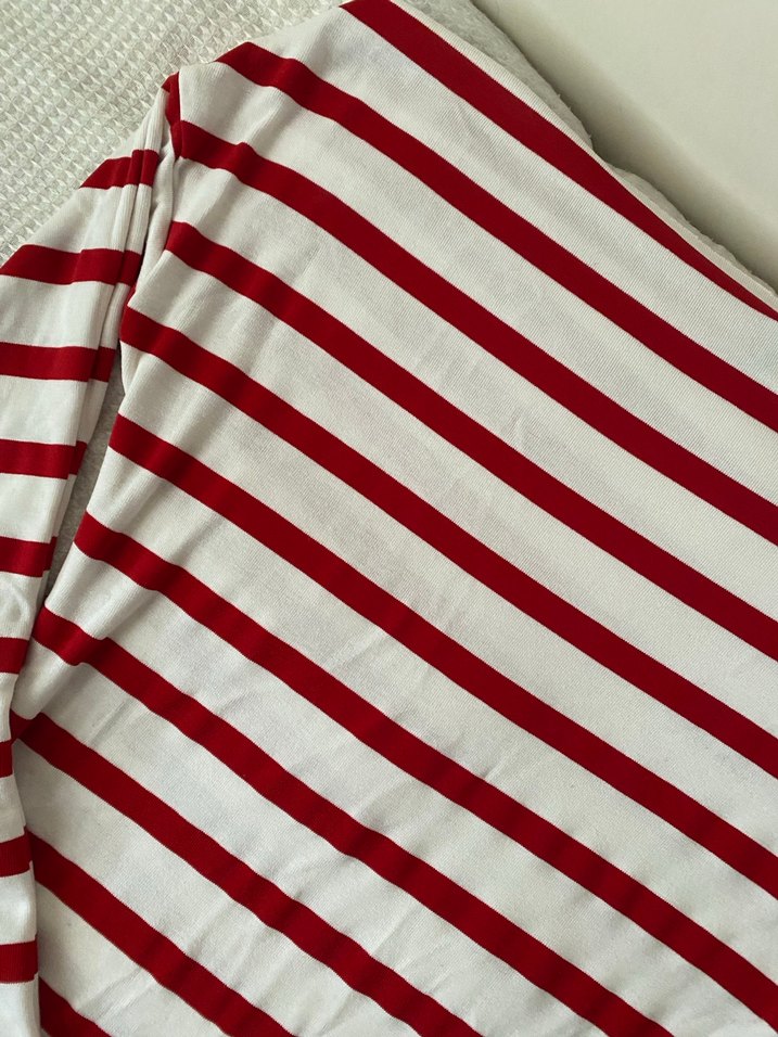 Kırmızı Çizgili Bluz - Görsel 4