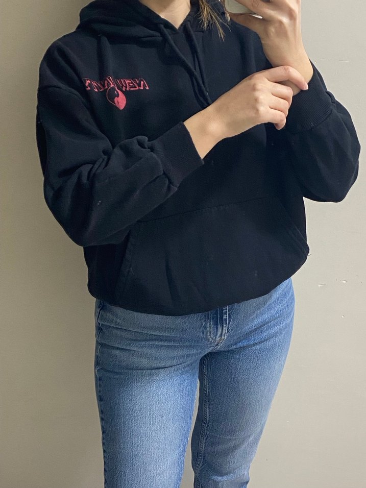 Siyah Oversize Sweatshirt - Görsel 2