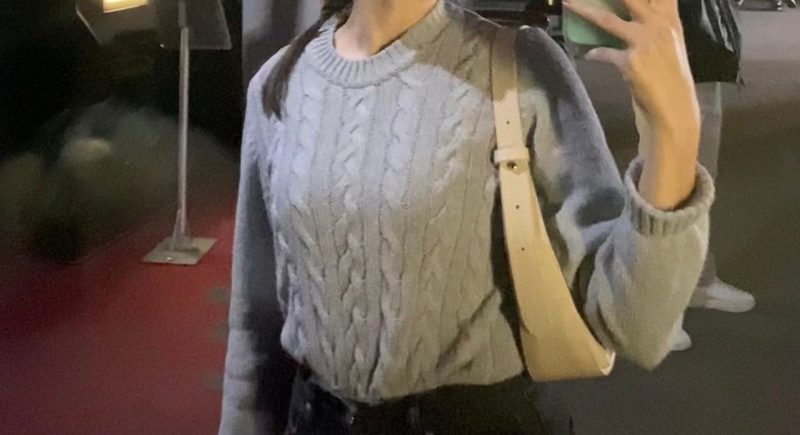 Gri Örgü Kadın Triko Kazak - Görsel 3