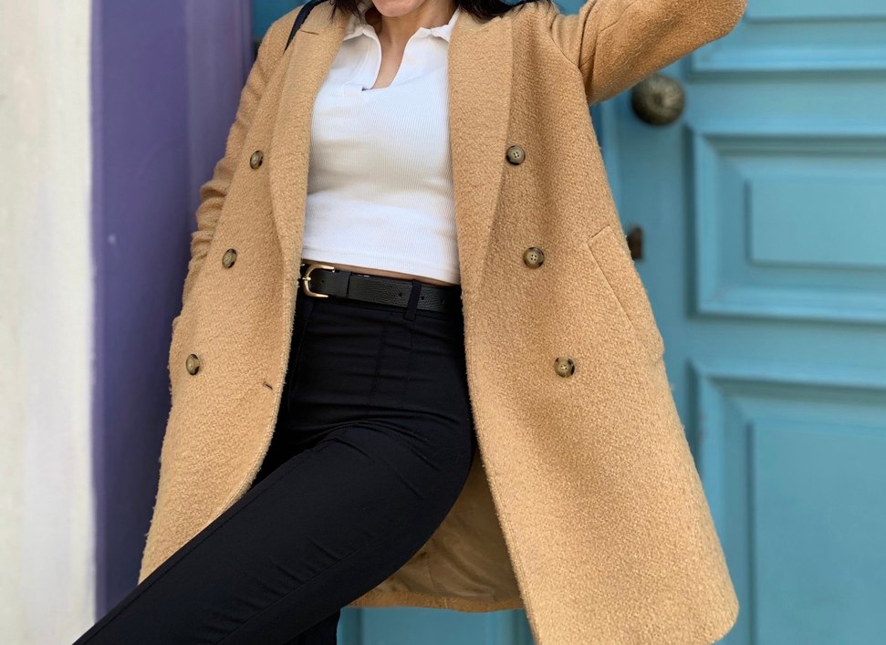 Camel Renkli Midi Kadın Kaban - Görsel 2