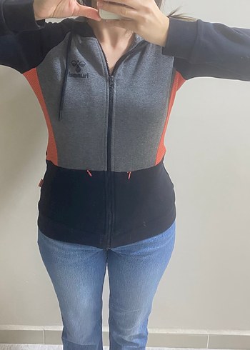 Gri Fermuarlı Atletik Kesim Fermuarlı Sweatshirt - Görsel 3