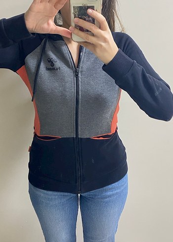 Gri Fermuarlı Atletik Kesim Fermuarlı Sweatshirt - Görsel 2