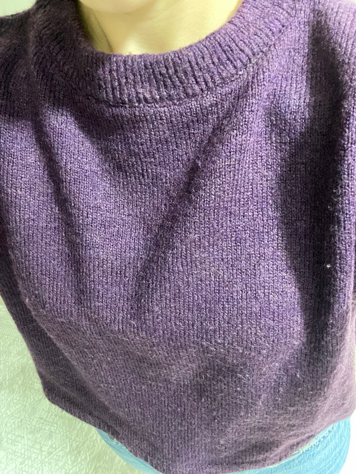 Kadın Mor Basic Triko Kazak - Görsel 5