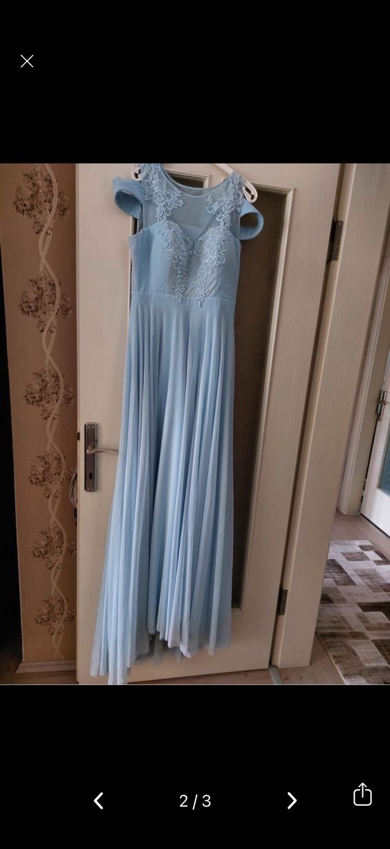 Boncuk İşlemeli Straplez Mini Bohem Gelinlik - Görsel 2