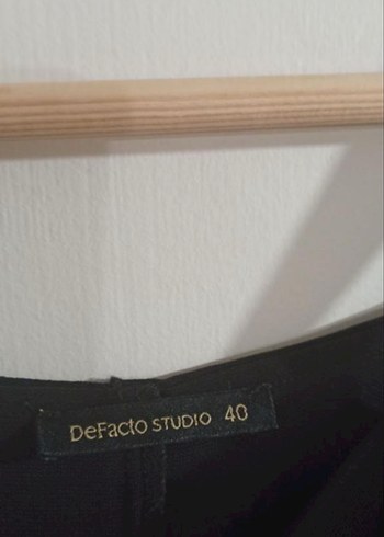 Siyah  Kollu Volanlı Kadın Elbise - Görsel 4