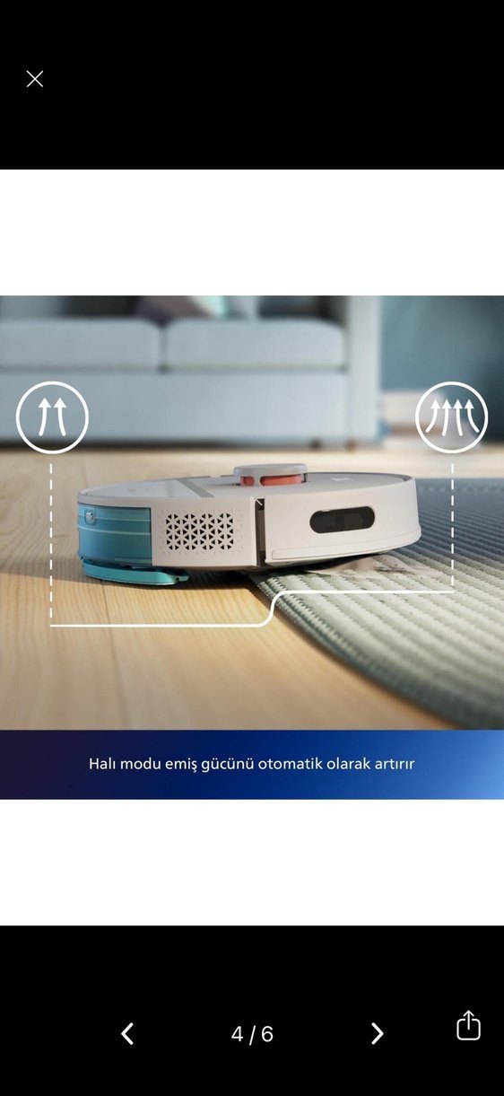 Beyaz Gri Robot Süpürge 230 Dakika Çalışma Süresi - Görsel 5