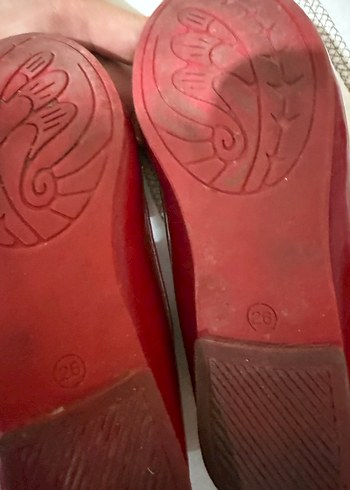 Kız Çocuk Kırmızı Fiyonklu Babet Ayakkabı - Görsel 3