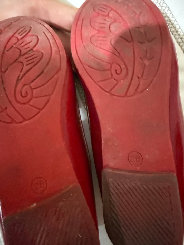 Kız Çocuk Kırmızı Fiyonklu Babet Ayakkabı - Görsel 3