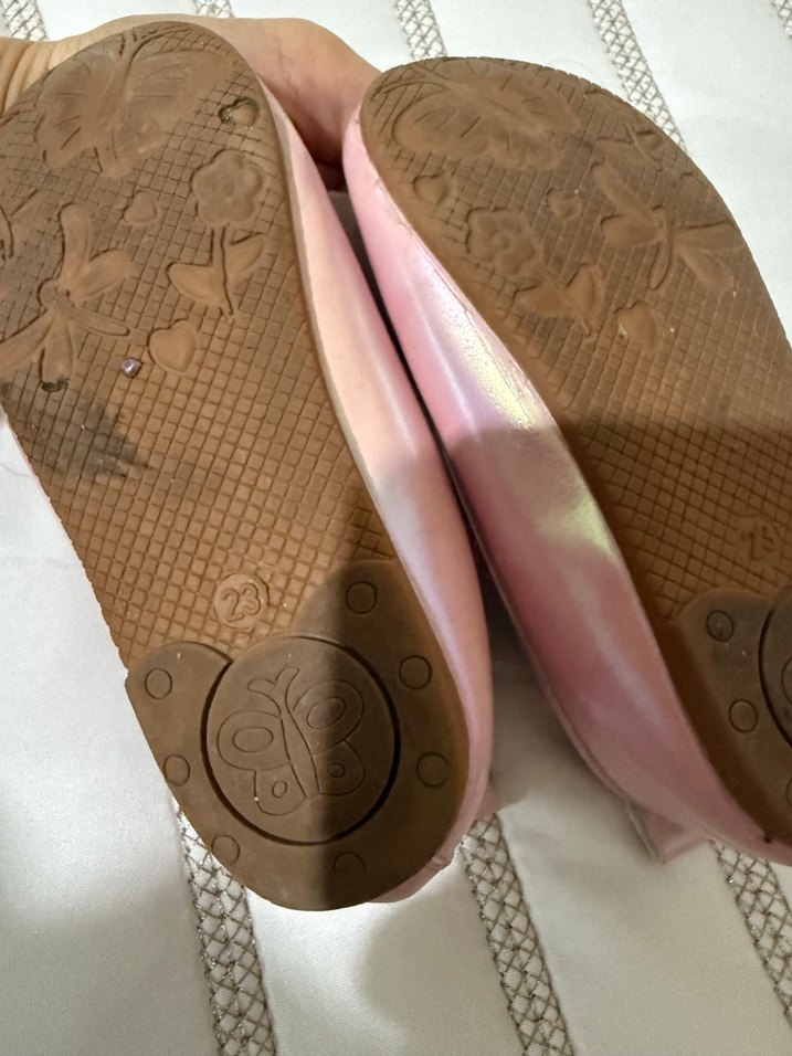 Pembe Kız Çocuk Tokalı Babet - Görsel 3