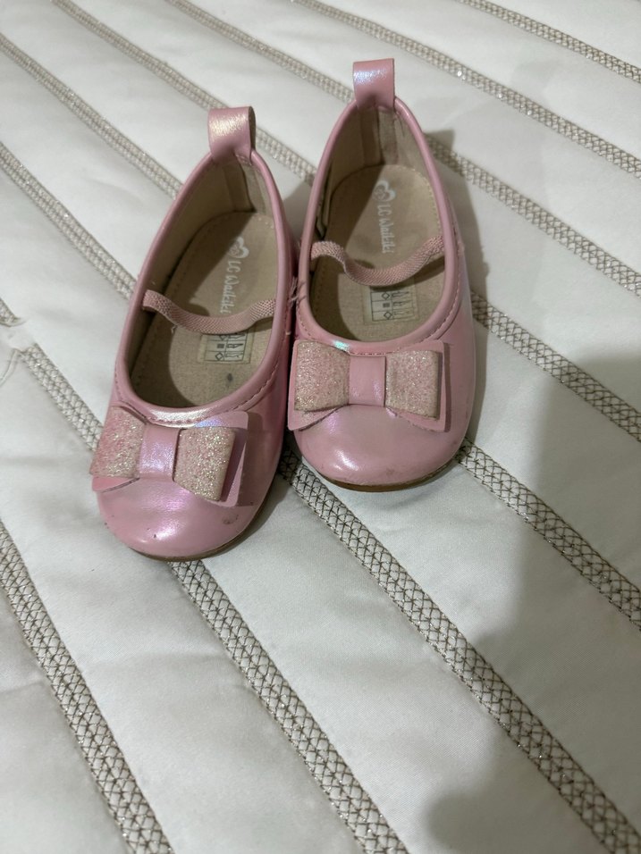 Pembe Kız Çocuk Tokalı Babet - Görsel 2