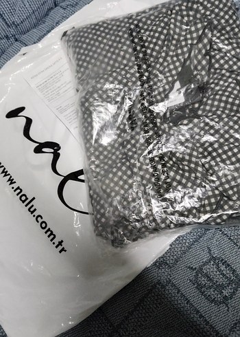 Gri Desenli elbise - Görsel 2