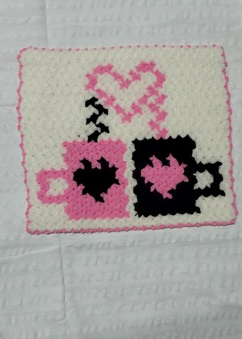 Pembe Detaylı El Örgüsü Banyo Süngeri Çeyizlik lif - Görsel 2