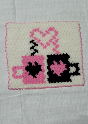 Pembe Detaylı El Örgüsü Banyo Süngeri Çeyizlik lif - Görsel 3