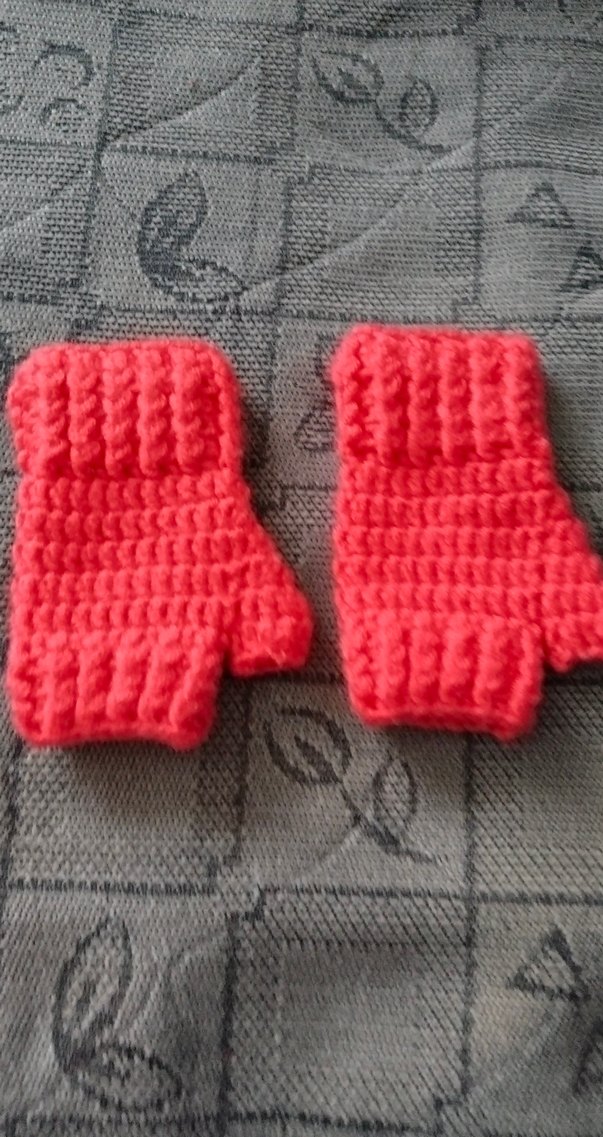 Pembe Örgü Kadın Eldiveni - Görsel 2