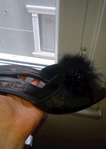 Siyah Yüksek Topuklu Kadın Terlikler - Görsel 6