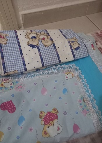 Mavi Ayıcık Desenli Pamuklu Bebek Battaniyesi - Görsel 7