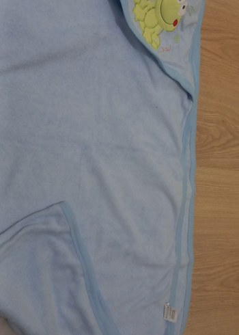 Renkli Nakışlı Mavi Çocuk havlusu - Görsel 5