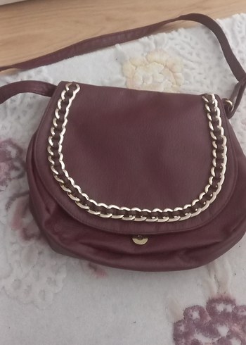 lcw Zincir Detaylı Bordo Deri Kadın Çanta - Görsel 2