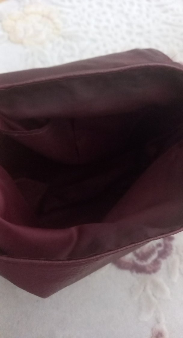 lcw Zincir Detaylı Bordo Deri Kadın Çanta - Görsel 5