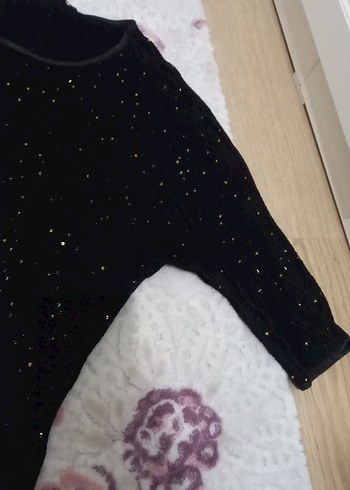 Siyah Örgü Kadın Kazak, Uzun Kollu, Dar Kesim - Görsel 3