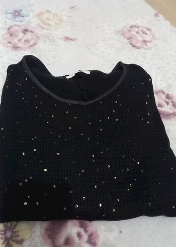 Siyah Örgü Kadın Kazak, Uzun Kollu, Dar Kesim - Görsel 5