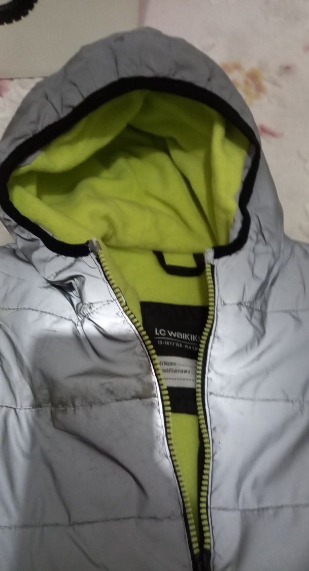 Kapüşonlu Fermuarlı Gri Erkek Çocuk Ceketi - Görsel 5