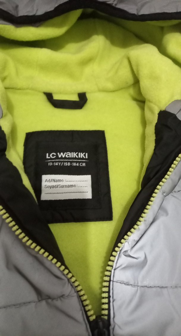 Kapüşonlu Fermuarlı Gri Erkek Çocuk Ceketi - Görsel 3