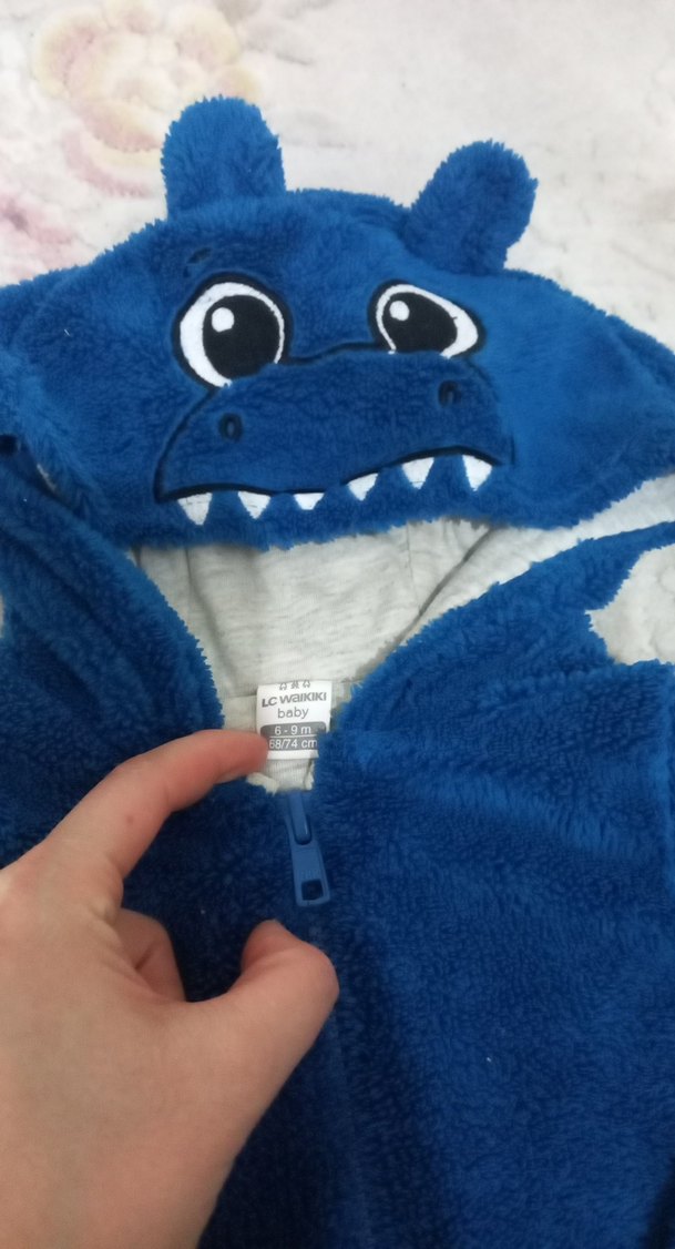 Mavi Kürklü Bebek Tulumu - Görsel 2