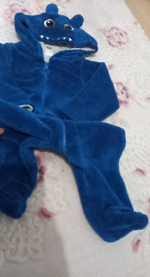 Mavi Kürklü Bebek Tulumu - Görsel 3