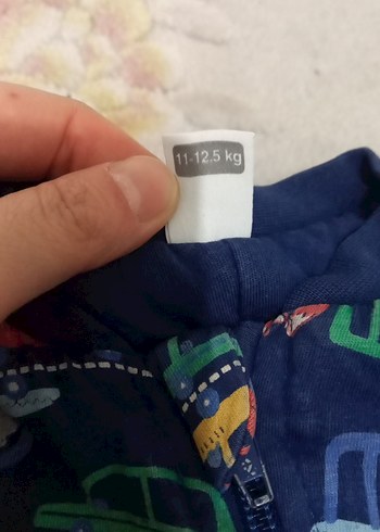 Renkli Baskılı Fermuarlı Bebek Tulumu - Görsel 3