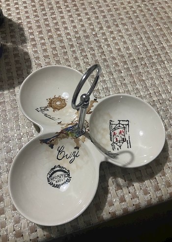 Baskılı Bohem Üç Bölmeli Servis Tabağı - Görsel 3