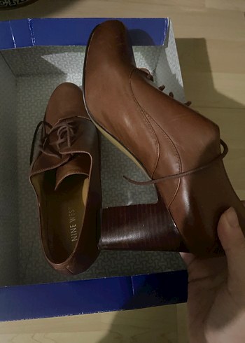 Kadın Kahverengi Deri Dolgu Topuk Oxford Ayakkabı - Görsel 3