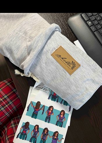 Gri Bebek Kanguru Sling - Görsel 3