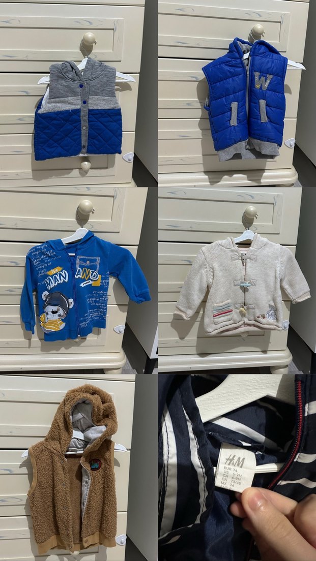 Erkek Çocuk Kot Ceketler Kapüşonlu Rahat Kesim mont - Görsel 2