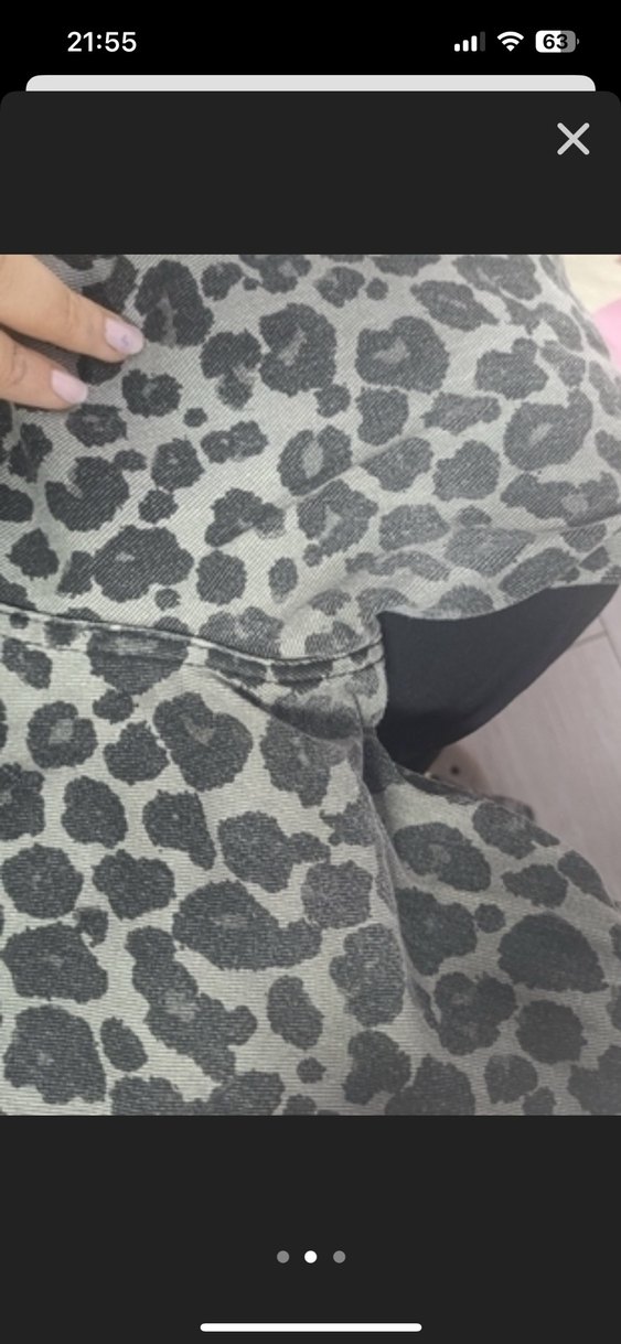 Kadın leopar Desenli wide leg Pantolon - Görsel 4