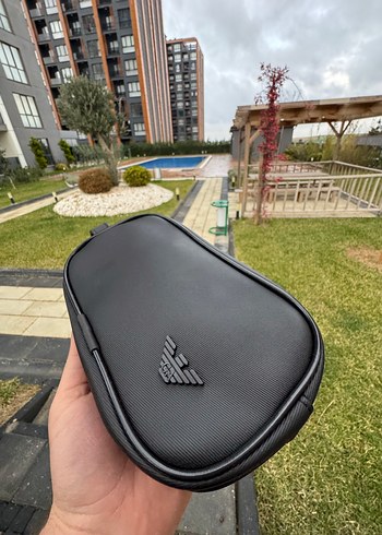 Siyah Deri Fermuarlı erkek Çantası - Görsel 3