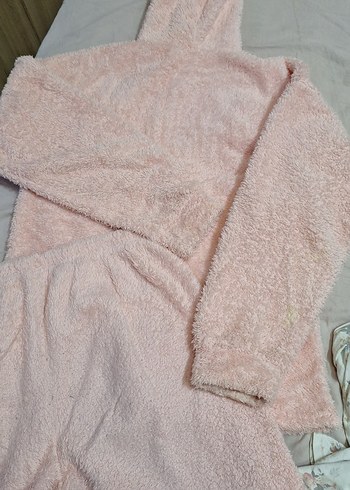 Kürklü Pembe Kedi Temalı Kapüşonlu Tulum - Görsel 3