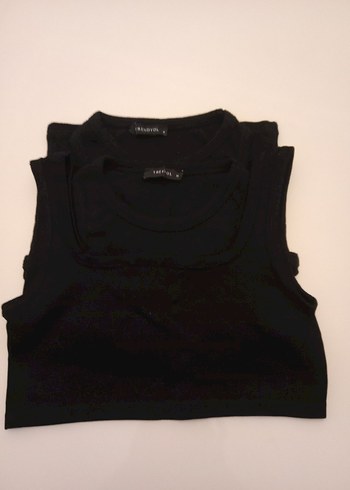 3 adet Siyah Yüksek Yakalı Basic Kadın Atlet - Görsel 8