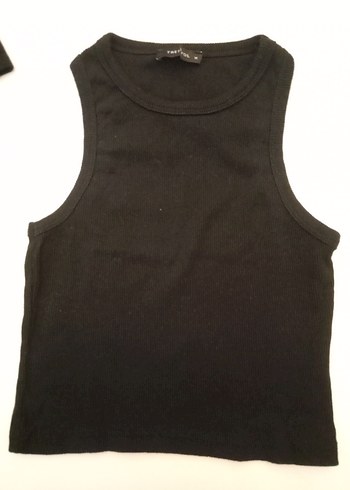 3 adet Siyah Yüksek Yakalı Basic Kadın Atlet - Görsel 2