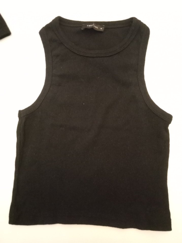 3 adet Siyah Yüksek Yakalı Basic Kadın Atlet - Görsel 2