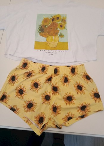 Sarı Baskılı Kısa Kollu Tişört - Görsel 4