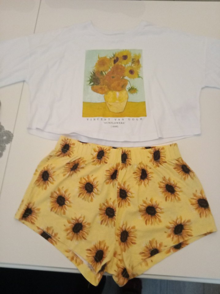 Sarı Baskılı Kısa Kollu Tişört - Görsel 5