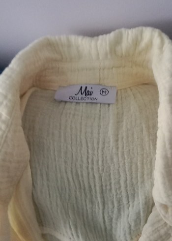 sari uzun Kollu kısa şortluBohem Kadın dış giyim - Görsel 2