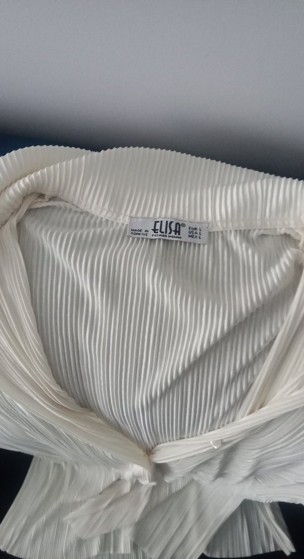 Kadın açık sariPliseli Uzun Kumaş Pantolon - Görsel 4