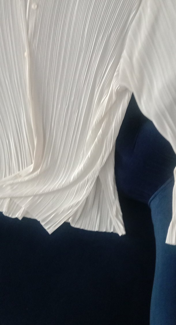 Kadın açık sariPliseli Uzun Kumaş Pantolon - Görsel 3