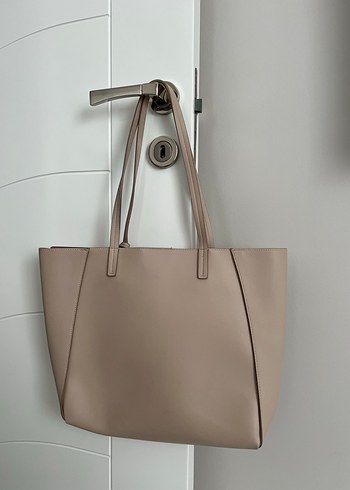 Zara Bej Deri Kadın Çanta - Görsel 2