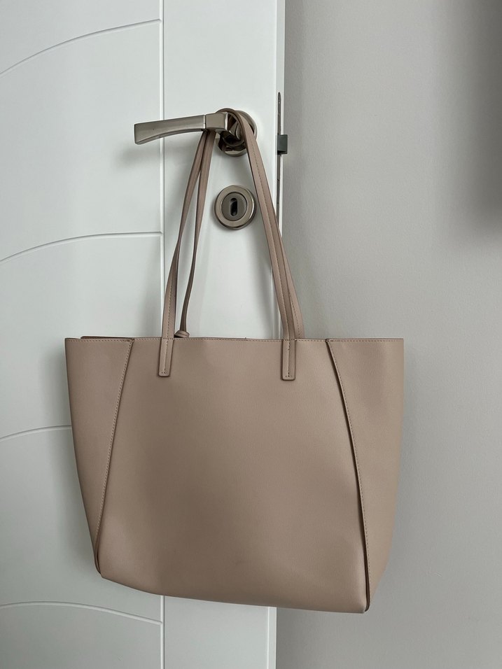 Zara Bej Deri Kadın Çanta - Görsel 2