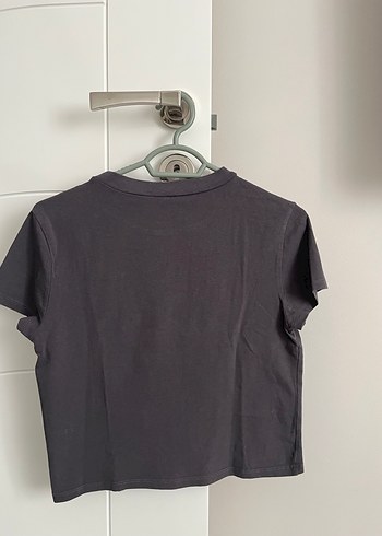 H&M Gri Kısa Kollu Kadın Tişört - Görsel 2